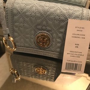 Tory Burch card case key ring